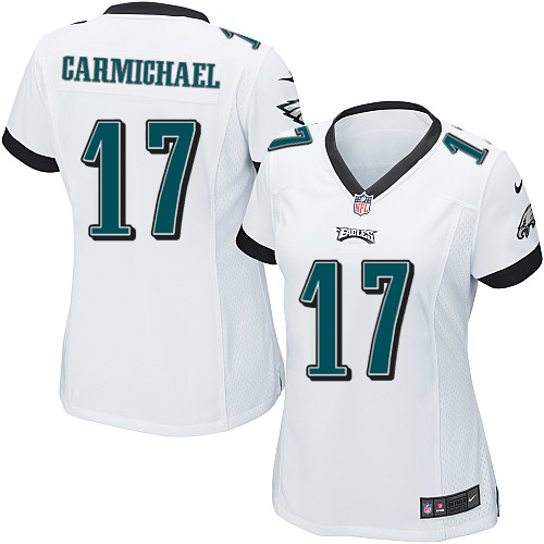 Women's Elite Harold Carmichael Nike Jersey White Road - #17 NFL Philadelphia Eagles